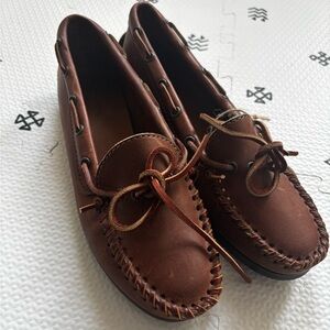 Ralph Lauren Brown Leather Moccasin Loafers